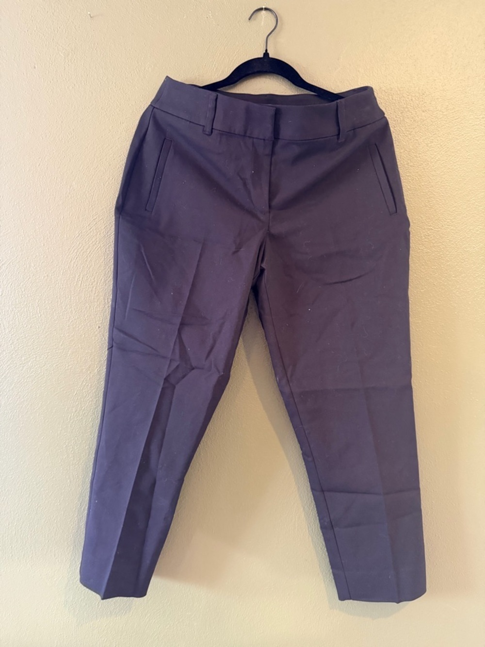 Classic Cropped Dress Pants in Dark Navy/Black